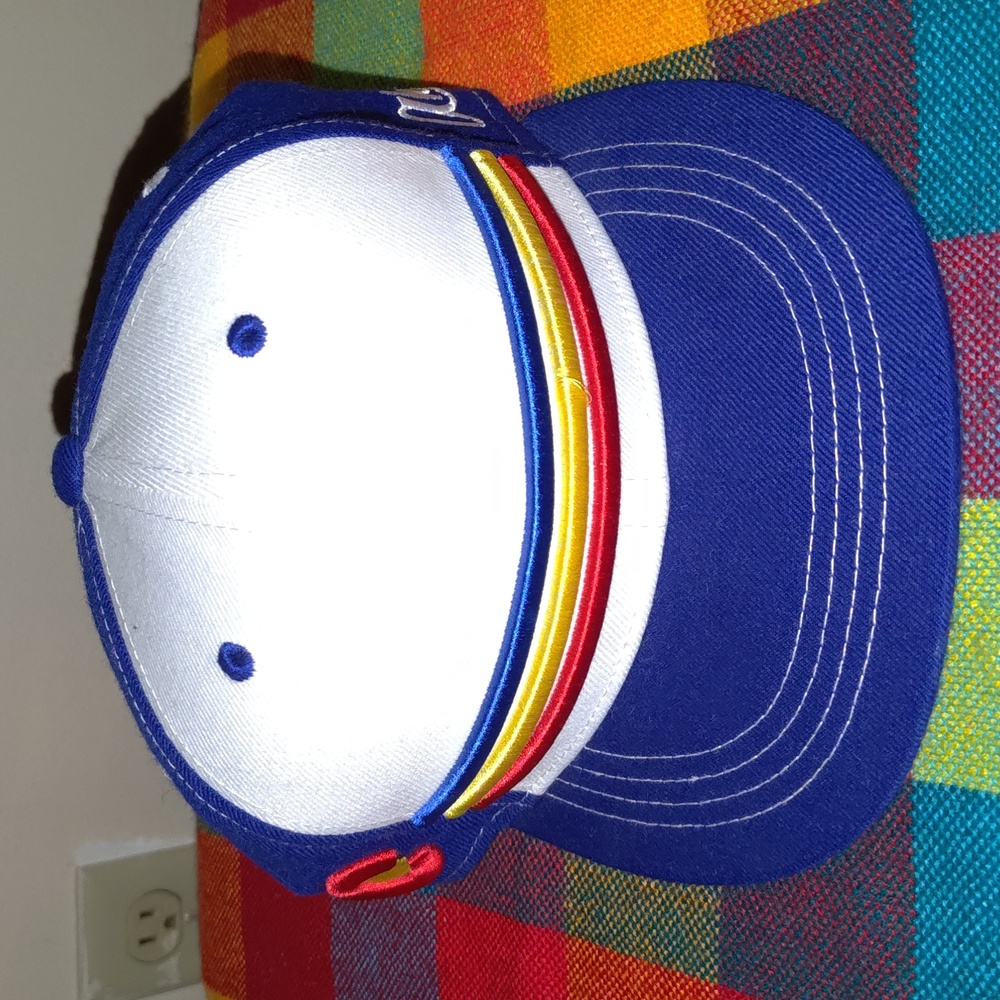 Aksels CO Multicolor Stripes Flat Bill Snapback Hat Cap